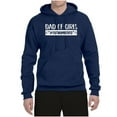 thumbnail image 2 of Wild Bobby, Outnumbered Dad with Girls Gift, Father's Day, Unisex Graphic Hoodie Sweatshirt, Navy, Medium, 2 of 3