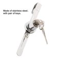 thumbnail image 2 of Unique Bargains Bedroom Stainless Steel Cabinet Display Case Glass Showcase Lock w Keys 2 Pcs, 2 of 6
