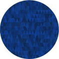thumbnail image 1 of Ahgly Company Tapis Rond Lavable en Machine Intérieur Transitionnel Bleu Cobalt, 5 Pieds Rond, 1 of 7