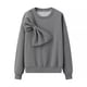thumbnail image 5 of HH TRAF Sudadera elegante de primavera para mujer, nueva, con lazo decorativo, cuello redondo, mangas largas, color liso, informal, ropa de calle para mujer, 5 of 5