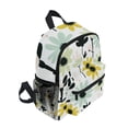 thumbnail image 2 of FORMRS School Backpack with Front Zippered Pocket 12" Student Travel Daypack, White Flower, 2 of 6