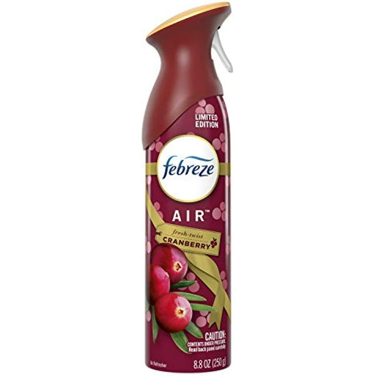 Febreze Air Air Freshener Spray Fresh Twist Cranberry Limited Edition Holiday Collection 2020 Net Wt. 8.8 Oz 250 G Per Bottle Pack Of 2