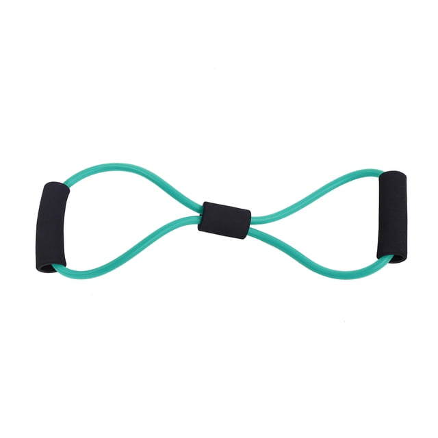 Tubo de banda de resistencia verde para ejercicios de fitness, yoga y gimnasio