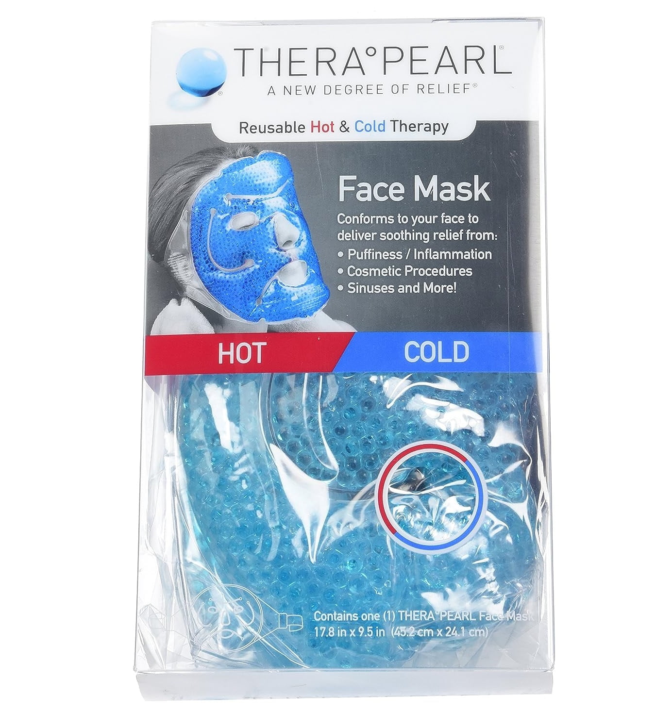 TheraPearl Reusable Hot and Cold Face Mask - Walmart.com
