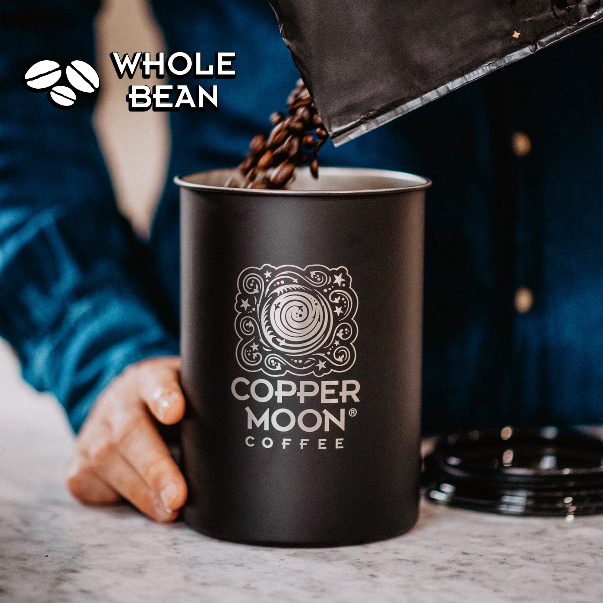 Copper Moon Whole Bean Coffee, Medium Roast, Colombian Blend, 5 lb Bag