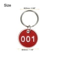 thumbnail image 2 of Uxcell Number Key Tags 1-100, 30mm Round Aluminum Metal Number Tags with Key Rings, Red, 2 of 7