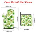 thumbnail image 2 of Salouo Avocado And Tropical Palm Leaves for Oven Mitts and Potholders BBQ Gloves-Oven Mitts and Pot Holders Non-Slip Cooking Gloves for Cooking Baking Grilling (4-Piece Set), 2 of 6