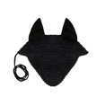 thumbnail image 1 of Gorro Horse Fly Equine Care, tamaño completo, de algodón negro, tejido a ganchillo, 1 of 4