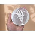 thumbnail image 5 of Selenite Charging Plate, Goddess Moon Engraved Crystal Charging Plate, 5 of 5