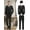 Black, variant on Men’s 4-Piece Business Suit Set, Jacket, Vest, Pants and Black Tie, Formal Office and Interview Attire
