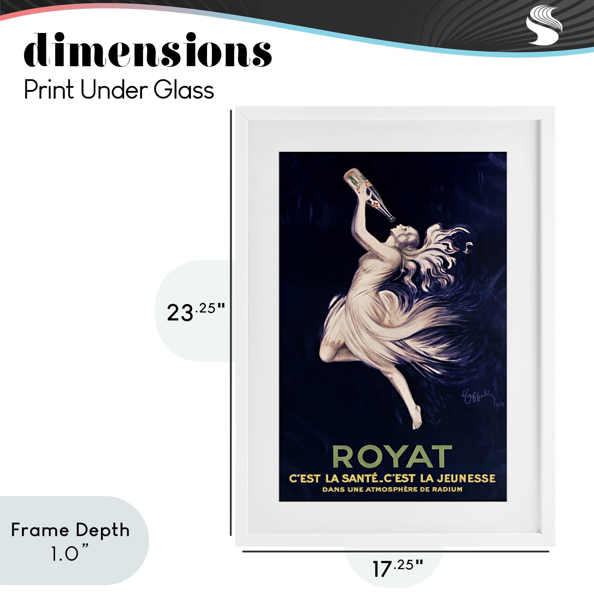 Stupell Industries Royat 1923 Advertisement White Framed Print Under Glass, design by Leonetto Cappiello