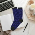thumbnail image 6 of KLL purple flower Snowflake Print Cool Socks Men's Women's Crew Socks Funny Crazy Novelty Stockings, 6 of 7