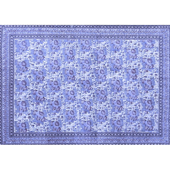 Ahgly Company Indoor Rectangle Persian Blue Traditional Area Rugs, 3' x 5'