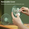 thumbnail image 3 of Foldable Handheld Mini Fan, 3 Speed 4000mAh USB Rechargeable Fan, Black, 3 of 7