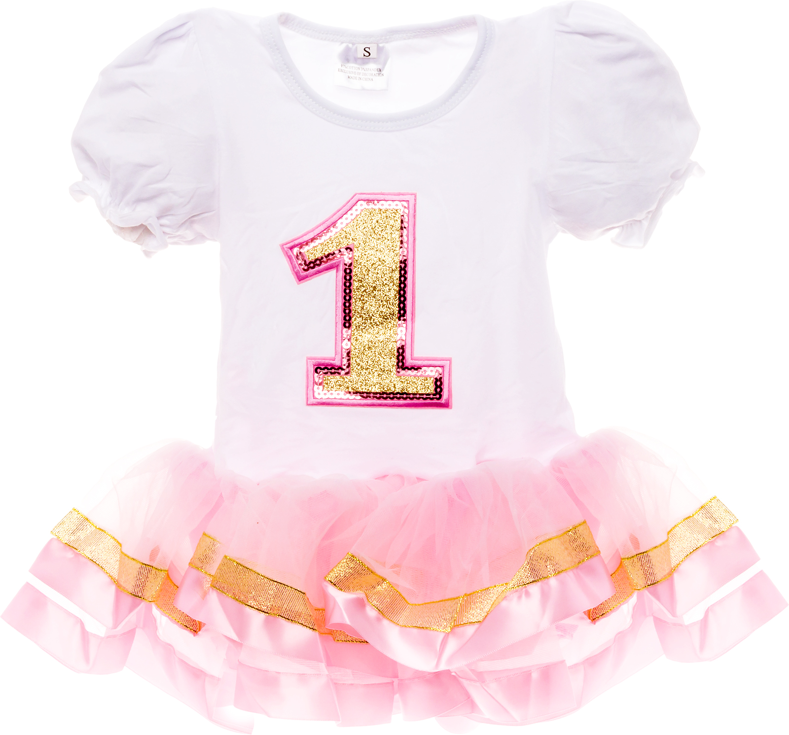 pink and gold dress for 1 year old