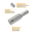 thumbnail image 5 of Uxcell 5pcs H4.0 Hex Screwdriver Bit 1/4" Hex Shank 25mm/1" Length Magnetic Hexagon Head Hex Bits S2 Steel Screw Driver Bit, 5 of 6