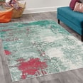 thumbnail image 2 of Modern Decorative Rug, Abstract and Grunge Composition of Splash Look Shaped Weathered Forms, Quality Carpet for Bedroom Dorm and Living Room, 6 Sizes, Sea Green, by Ambesonne, 2 of 4
