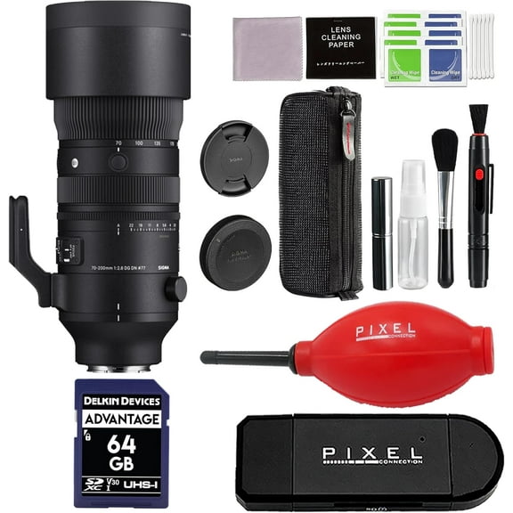 Sigma 70-200mm f/2.8 DG DN OS Sports Lens for Sony E with Advanced Accessory and Travel Bundle | Sigma 591965 | 70-200mm f2.8 sony
