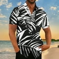 thumbnail image 2 of ZCFZJW Mens Hawaiian Shirts Short Sleeve Casual Button Down Tropical Beach Shirt Big and Tall Regular Fit Comfy Holiday Vacation Tees Tops Multicolor#09 XXXXXL, 2 of 4