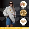 thumbnail image 3 of Uxcell 6 Pcs Parches de Hierro en Forma de Corazón 2.5cm Parches para Coser para Manualidades Reparación de Ropa Zapatos Decoración de Bolsas Gorras, Dorado, 3 of 7
