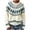 Beige, variant on Women's Fair Isle Cardigan Zip Up Crew Neck Long Sleeve Loose Fit Sweater