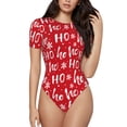 thumbnail image 1 of Balery Hohoho Body de cuello redondo de manga corta para mujer Tops de manga corta Tops básicos-Large, 1 of 7