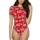 thumbnail image 1 of Balery Hohoho Body de cuello redondo de manga corta para mujer Tops de manga corta Tops básicos-Large, 1 of 7