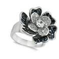 thumbnail image 4 of White CZ Large Rose Flower Solitaire Ring .925 Sterling Silver Band Jewelry Female Size 7, 4 of 4