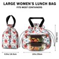 thumbnail image 5 of Pioneer Flower Floral Print Pattern Drawstring Lunch Bag Women - Drawstring Lunch Bag Insulated for Work Office - Stain-Resistant Large Lunchbags for Women with Multi-Pockets, 5 of 6