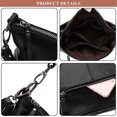 thumbnail image 3 of Women Genuine Leather Shoulder Bag Vintage Hobo Bag Casual Travel Satchel Medium Purse Ladies Daily Work Crossbody Bag, 3 of 6