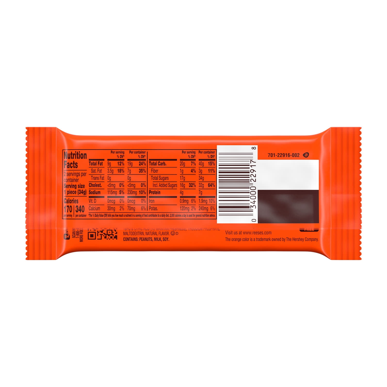 Reese's Big Cup with Puffs Cereal Milk Chocolate King Size Peanut Butter Cups Candy, Pack 2.4 oz