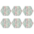 thumbnail image 2 of Fuzoiu Watercolor Tiger Print Leather Coasters Set,Drink Coasters Set of 6,for Tabletop Protection, Durable PVC Coasters,Home Décor and Housewarming Gift,Hexagon, 2 of 7