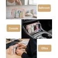 thumbnail image 2 of Clear Pouch Small, 6.6"x2.3"x4.7" Size TSA Approved Toiletry Bag, Travel Bags for Toiletries, Cosmetic Bag for Women and Men - 1 Pack Pink, 2 of 5