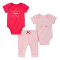 thumbnail image 2 of Baby Girls Creeper Pant Set, hot Pink, 3-6 Months, 2 of 2