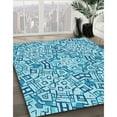 thumbnail image 3 of Ahgly Company Machine Washable Indoor Rectangle Transitional Blue Area Rugs, 2' x 4', 3 of 7