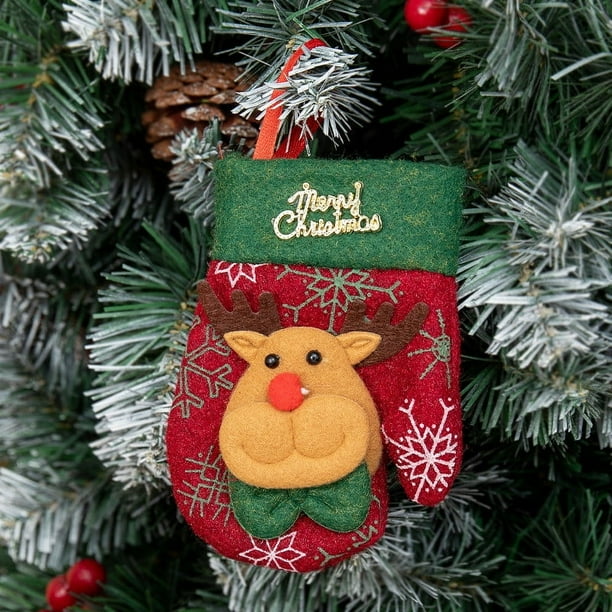 Calcetines Navideños Para Decorar, Con Muñeco De Nieve, Oso Polar, Papá Noel Y Renos, Tarjetas Y Caramelos, Para El Árbol De Navidad, La Chimenea Y Las Fiestas Navideñas.