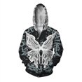 thumbnail image 2 of Sudadera con capucha con estampado 3D de mariposa, águila y lobo para hombre, sudadera con gráfico de demonio animal, sudadera holgada con cremallera, sudaderas cómodas, 2 of 4