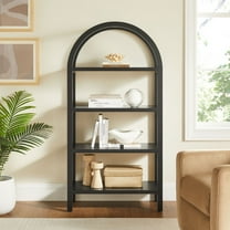 Modway Vexley 60 Inch Wide Arched Bookshelf in Black by Modway