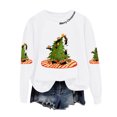 thumbnail image 6 of TTUHYWXI Christmas Sweatshirts for Women Christmas Cat Sweater Xmas Long Sleeve Shirts Holiday Crewneck Pullover Tops (White, S), 6 of 7