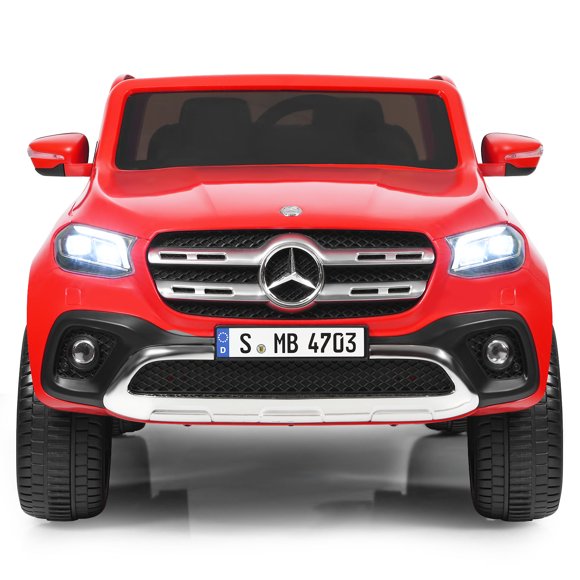 Patiojoy 2-Seater Electric Kids Ride On Car Licensed Benz Toy Car with Remote Control Red