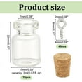 thumbnail image 2 of 2 ML Glass Wishing Bottle Sets Including 20 Pcs Jar Clear Glass Bottles 40 Pcs Iron Screw Eye Pin Peg Bails Tiny Glass Jars with Stoppers Small Message Bottles for Wedding Party, 2 of 5