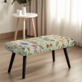 thumbnail image 4 of Chririnla Vintage Wildflower Print Polyester Spandex Fabric Long Bench Cover with Snug Fit, Removable Stretchy Bench Slipcover for Bedroom, 4 of 9
