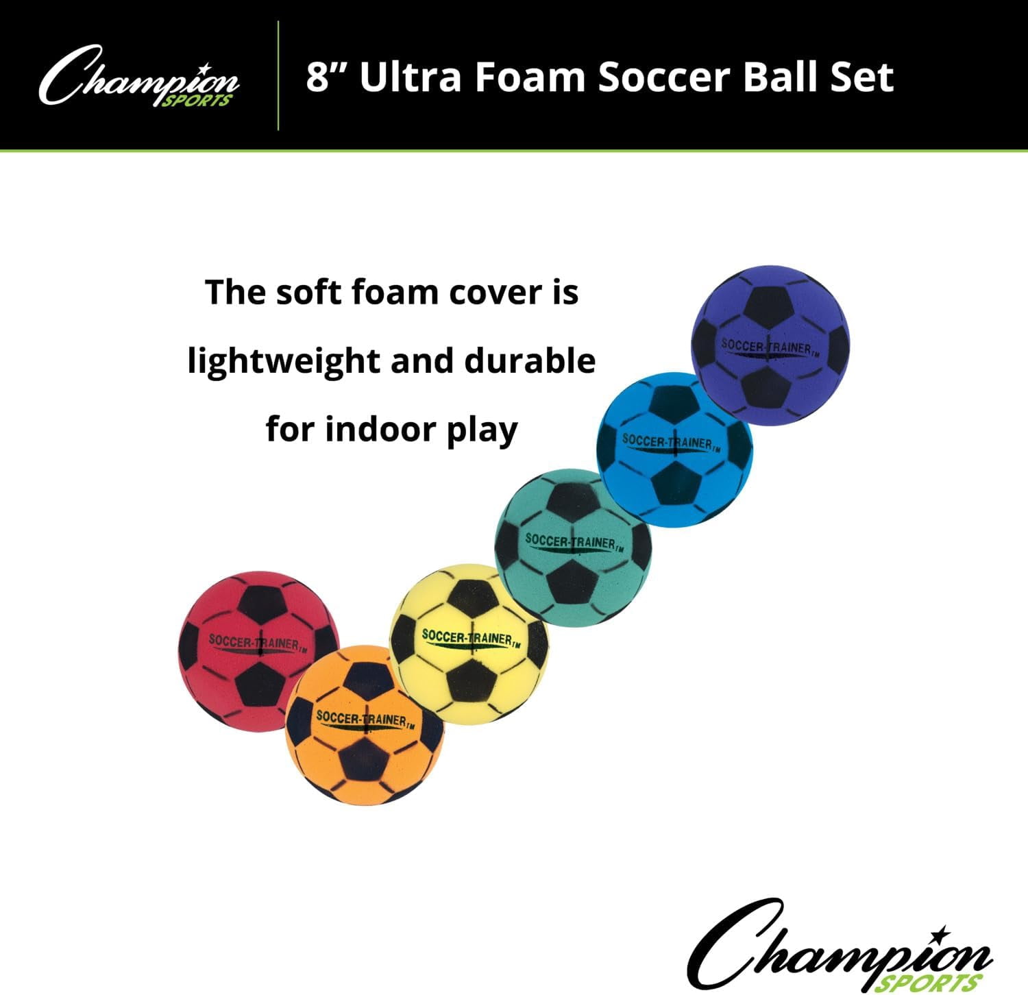 Champion Sports Ultra Foam Soccer Ball Set, 8 Inch