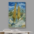 thumbnail image 3 of wall26 Canvas Print Wall Art Two Poplar Trees On The Road by Vincent Van Gogh Classic Historic Illustrations Fine Art Decorative Rustic Multicolor Colorful for Living Room, Bedroom, Office - 24", 3 of 5