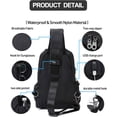 thumbnail image 2 of Mochila Bandolera Pequeña Negra con Correa para Hombre y Mujer, Mochila Liviana con Una Correa, Mochila para Viajes, Ciclismo, Puerto con Cargador USB, Nailon, 2 of 5