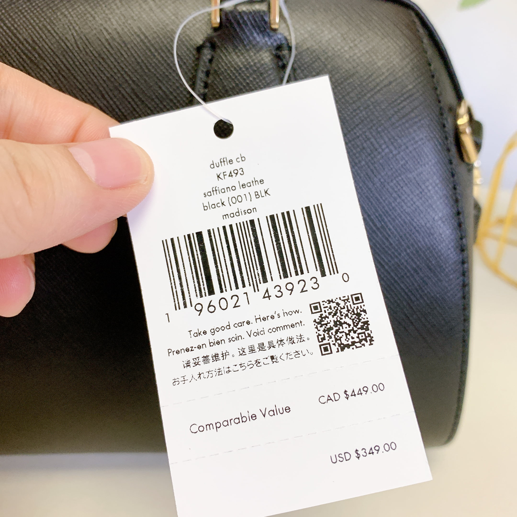 Kate Spade KF493 Madison Saffiano Leather Duffle Crossbody