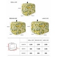 thumbnail image 2 of Yellow Lemons Toaster Cover 4 Slice, Large Kitchen Appliance Covers, Summer Botanical Checkered Pastoral Toaster Oven Cover with Loop, Bread Machine Cover Polyester Dust Cover Protection, 2 of 4
