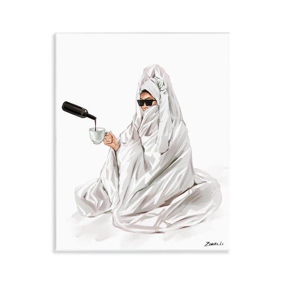 Stupell Industries Glam Comfort Pouring Wine Fashion Painting Unframed Art Print Wall Art, 11 x 14