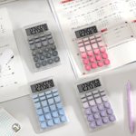 TTJ Cute Calculator Calculators Basic Standard Calculators Mini Digital Desktop Calculator with 8-Digit LCD Display- Calculator Pocket Size for Home