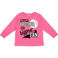 thumbnail image 3 of Inktastic Little Brother and Biggest Fan Baseball Family Fan Boys or Girls Long Sleeve Toddler T-Shirt, 3 of 5